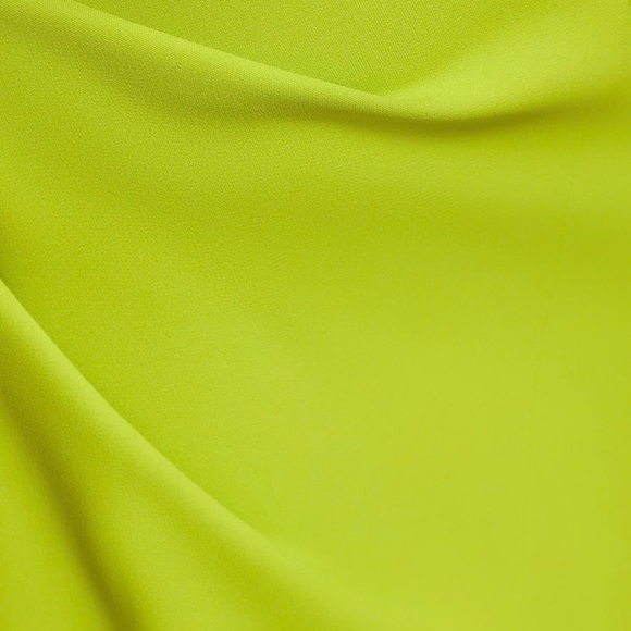 Elie Saab Tubular Choker Halter Crepe Gown Lime Green Color - Picture 5 of 16